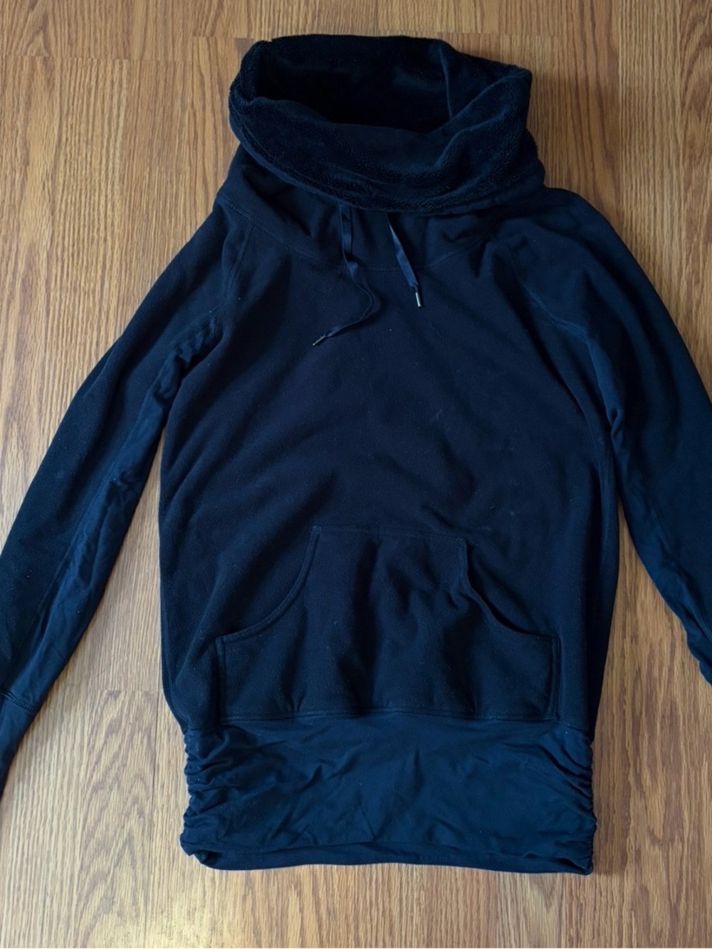 lululemon athletica Black Turtleneck Pullover with Kangaroo Pocket